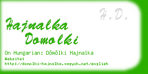 hajnalka domolki business card